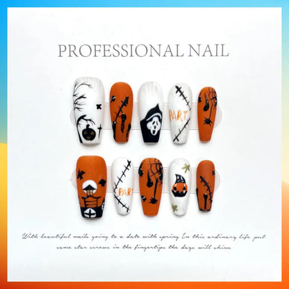 Wenston Halloween Handmade 3D Press On Nails False Nails Wenston