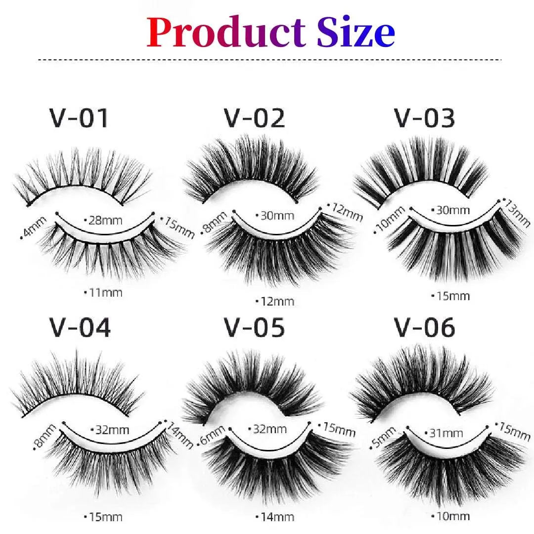 1 Pair Magnetic Eyelashes Reusable False Eyelashes - Wenston beauty