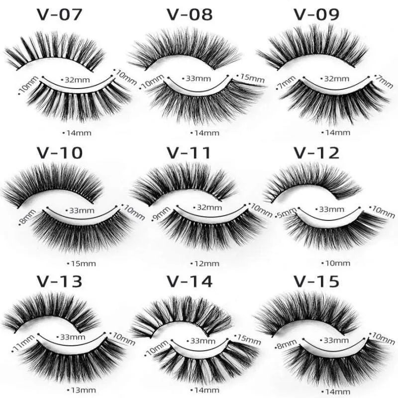 1 Pair Magnetic Eyelashes Reusable False Eyelashes - Wenston beauty