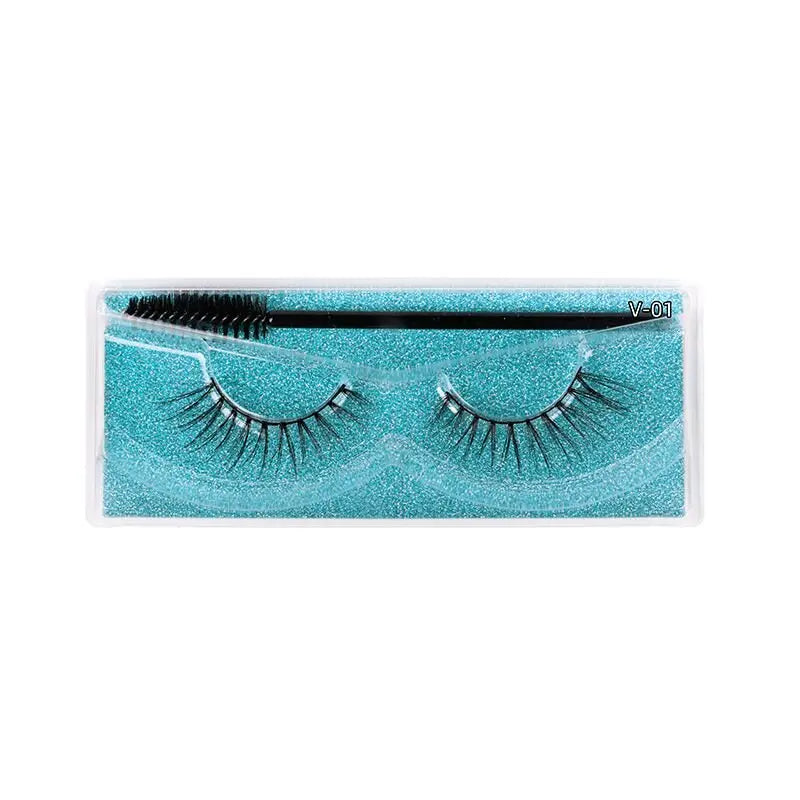 1 Pair Magnetic Eyelashes Reusable False Eyelashes - Wenston beauty