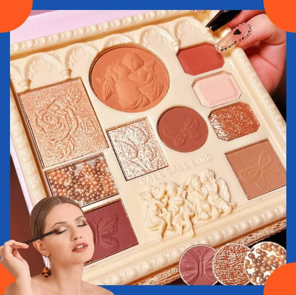 10 Colors Angel Embossed Eyeshadow Palette Eye Shadow - Wenston beauty