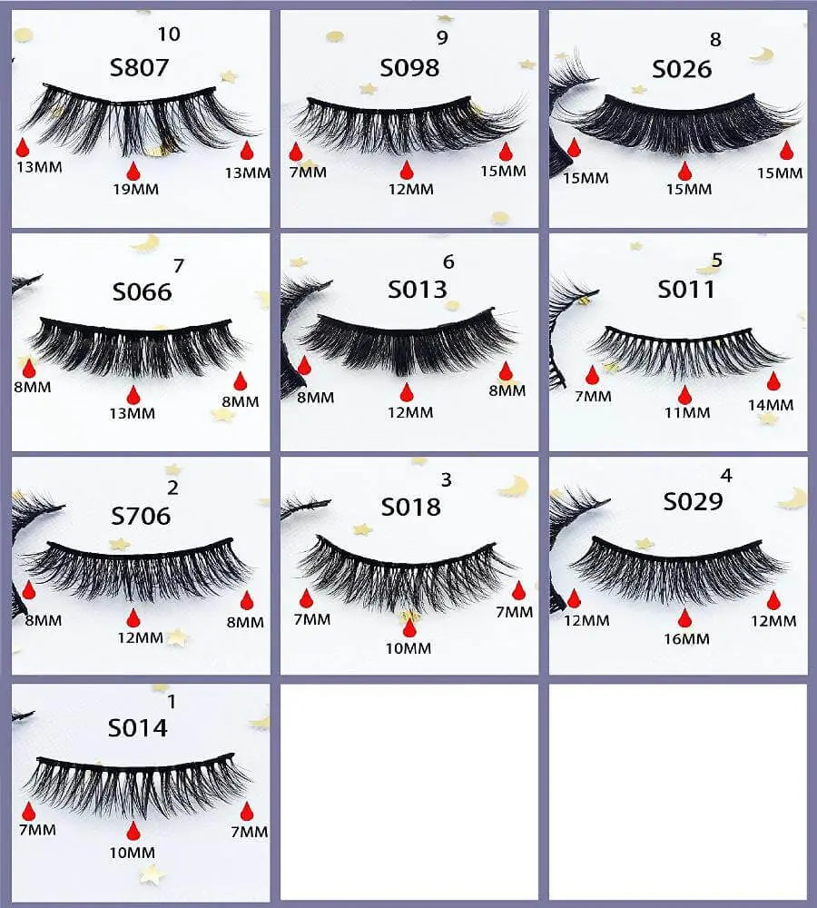 10 Pairs Magnetic Eyelashes