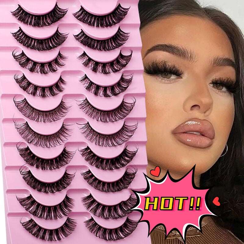 10 Pairs Mink Lashes Natural Look False Eyelashes - Wenston beauty