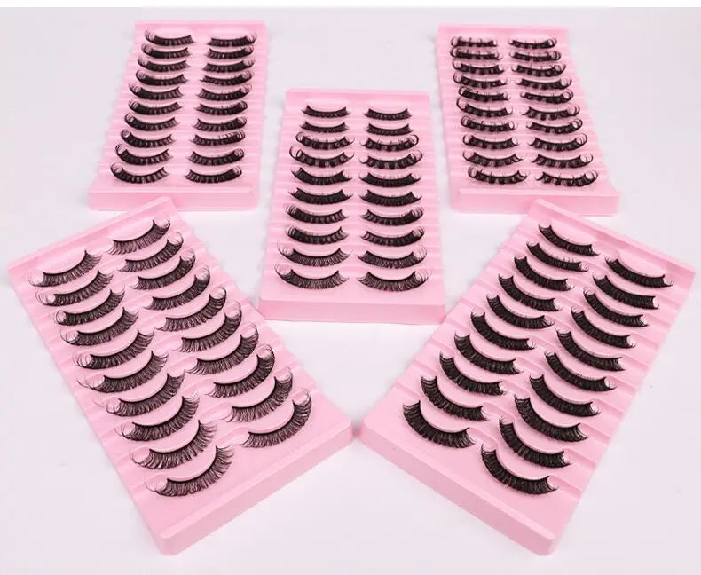 10 Pairs Mink Lashes Natural Look False Eyelashes - Wenston beauty