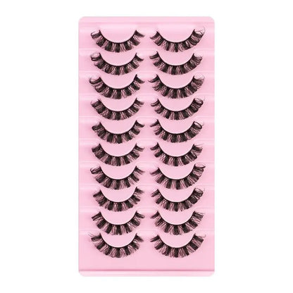 10 Pairs Mink Lashes Natural Look False Eyelashes - Wenston beauty