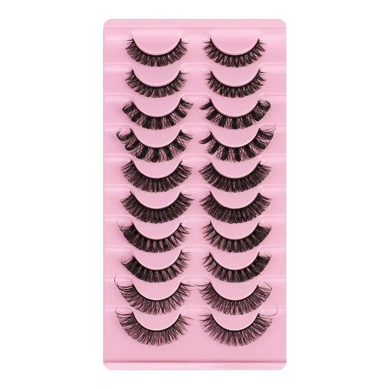 10 Pairs Mink Lashes Natural Look False Eyelashes - Wenston beauty