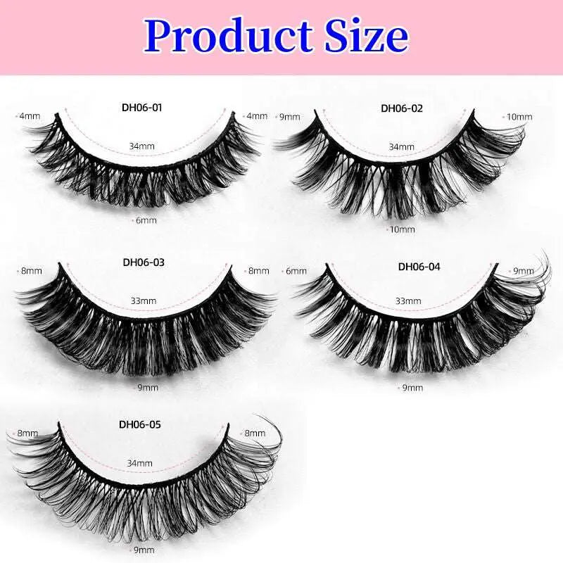 10 Pairs Mink Lashes Natural Look False Eyelashes - Wenston beauty