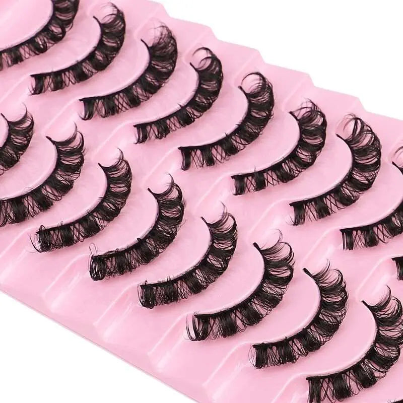 10 Pairs Mink Lashes Natural Look False Eyelashes - Wenston beauty