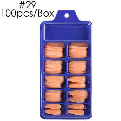 100pcs False Nails Press On Nails Acrylic Extension Coffin Forms Nail Tips - Wenston beauty