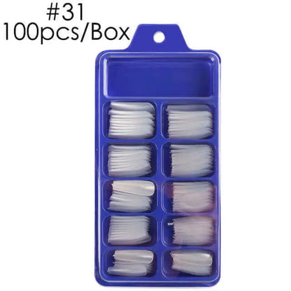 100pcs False Nails Press On Nails Acrylic Extension Coffin Forms Nail Tips - Wenston beauty