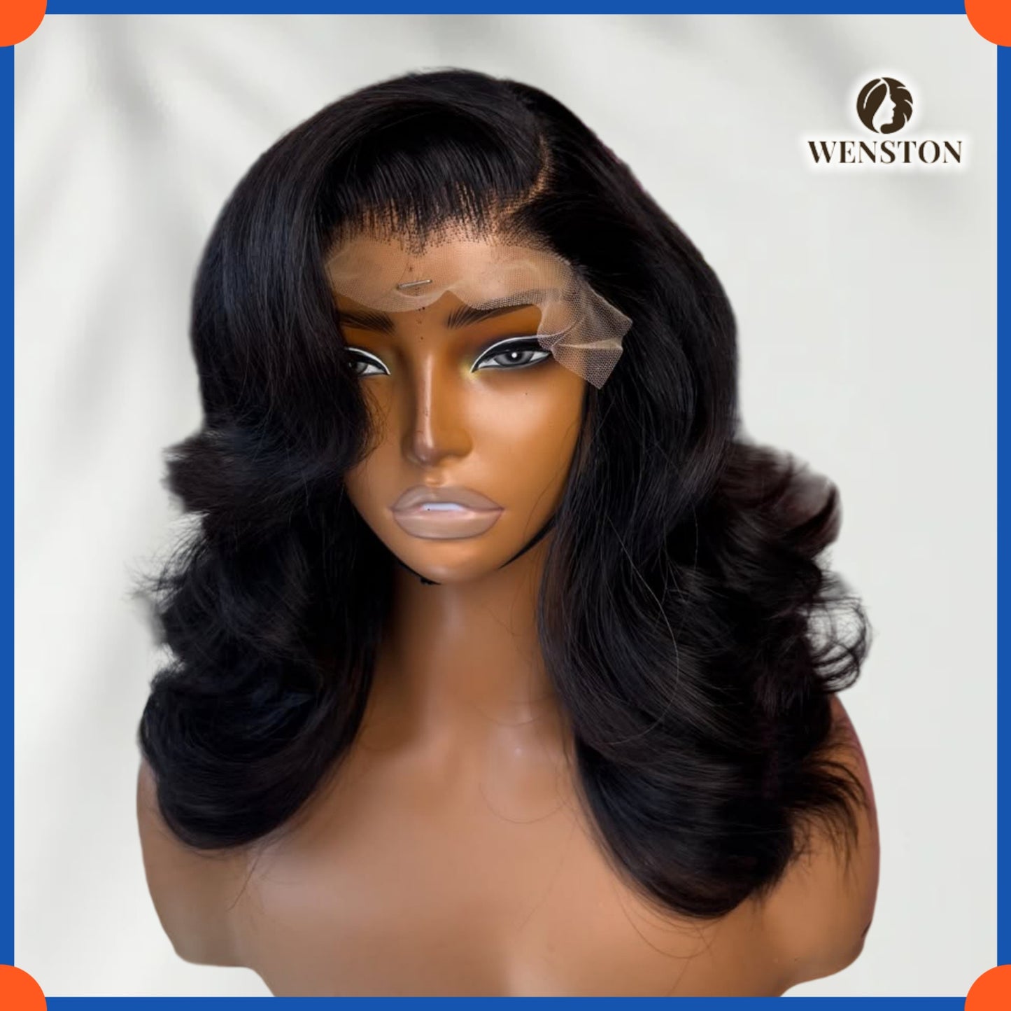WENSTON Bouncy Vietnamese 16 Inch 5x5 Closure Human Hair Wig for Women
