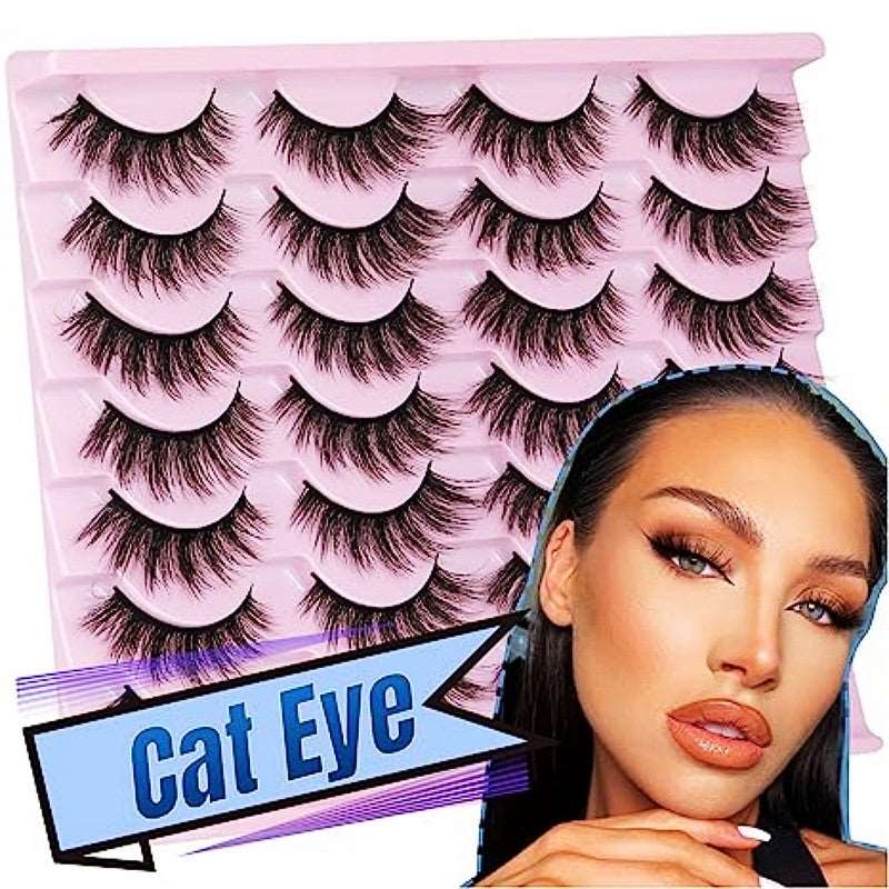 14 Pairs Wispy Mink Lashes Fluffy Eyelashes - Wenston beauty