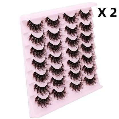 14 Pairs Wispy Mink Lashes Fluffy Eyelashes - Wenston beauty