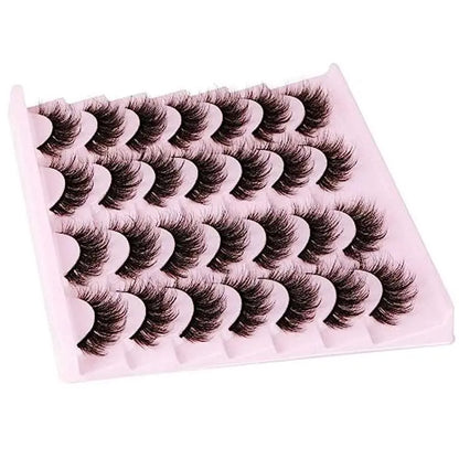 14 Pairs Wispy Mink Lashes Fluffy Eyelashes - Wenston beauty