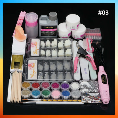 Wenston Nail Art Set False Nails Kit Manicure Tools Kit Nail Accessories