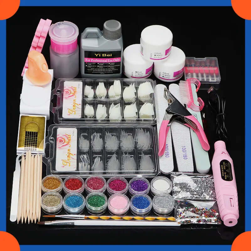 Wenston Nail Art Set False Nails Kit Manicure Tools Kit Nail Accessories