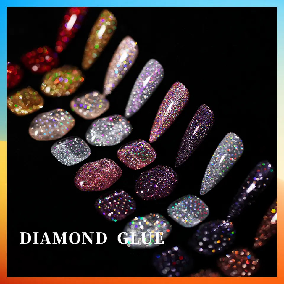 2024 New Dreamy Broken Diamond Gel Nail Polish with Glitter Wenston