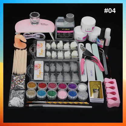 Wenston Nail Art Set False Nails Kit Manicure Tools Kit Nail Accessories