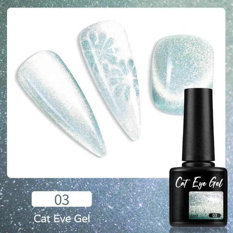 Wenston 9D Cat Eye Gel Nail Polish 14 Colors Shiny Cat Eyes