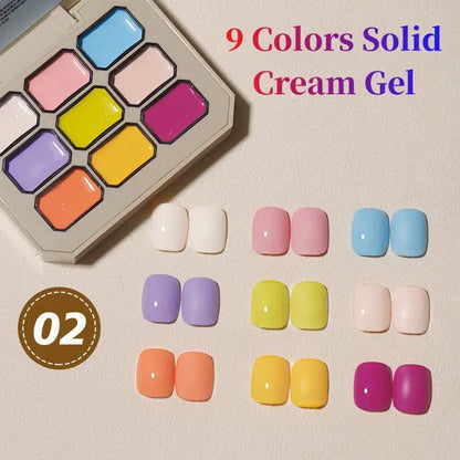 Solid Cream Gel Nail Polish