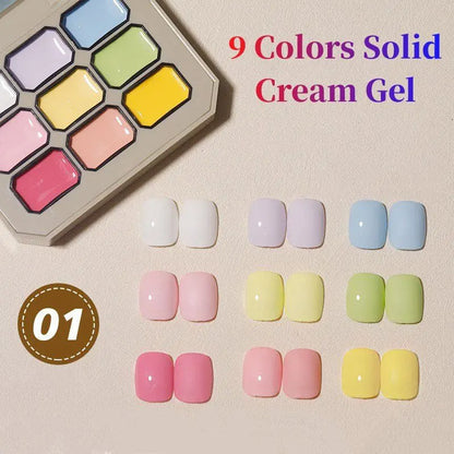 Solid Cream Gel Nail Polish