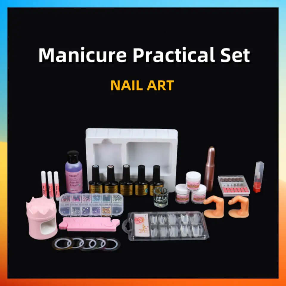 Wenston Nail Art Set False Nails Kit Manicure Tools Kit Nail Accessories