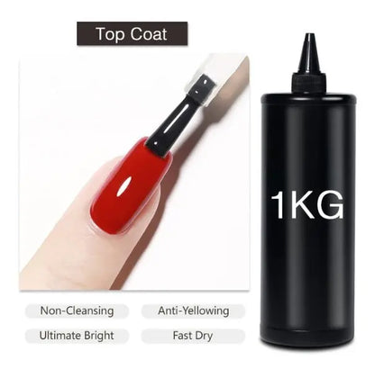 1KG Super Shinny Top Coat UV Base Gel Nail Polish Matte Top Coat - Wenston beauty