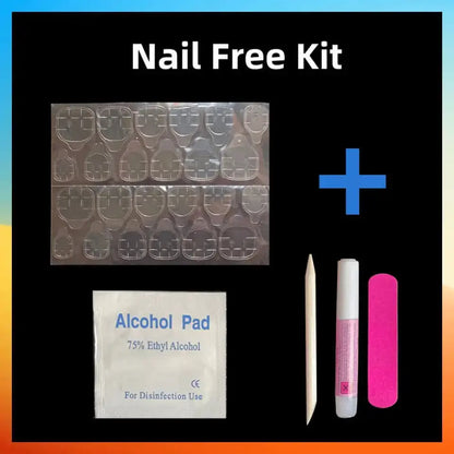 2 Colors Wenston 5D Handmade Press On Nails Super Gel False Nails - Wenston beauty