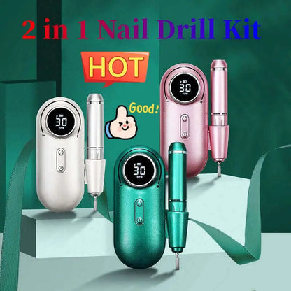 2 in 1 Portable Nail Drill Kit - Wenston beauty