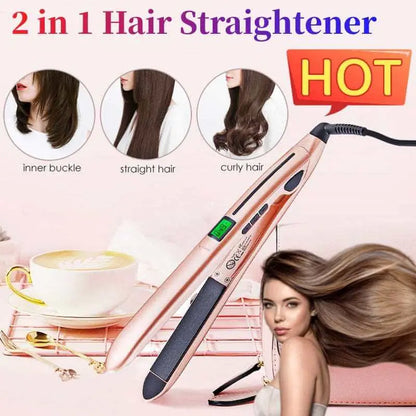 2 in 1 Professional Hair Straightener Hair Crimper for Women - Wenston beauty