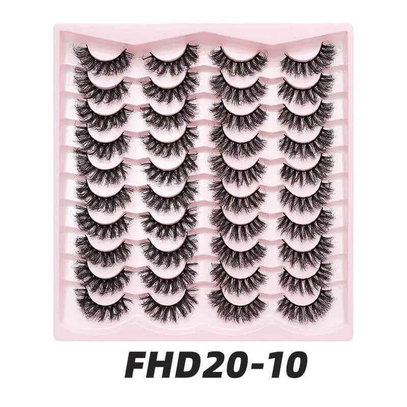 20 pairs Fluffy Mink Lashes 3D False Eyelashes Makeup - Wenston beauty