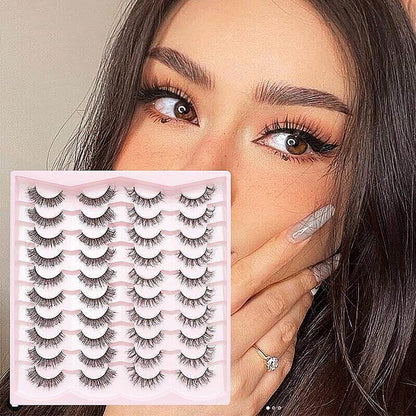 20 pairs Fluffy Mink Lashes 3D False Eyelashes Makeup - Wenston beauty