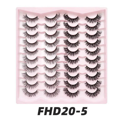 20 pairs Fluffy Mink Lashes 3D False Eyelashes Makeup - Wenston beauty