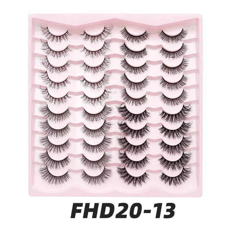 20 pairs Fluffy Mink Lashes 3D False Eyelashes Makeup - Wenston beauty