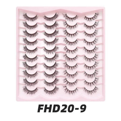 20 pairs Fluffy Mink Lashes 3D False Eyelashes Makeup - Wenston beauty