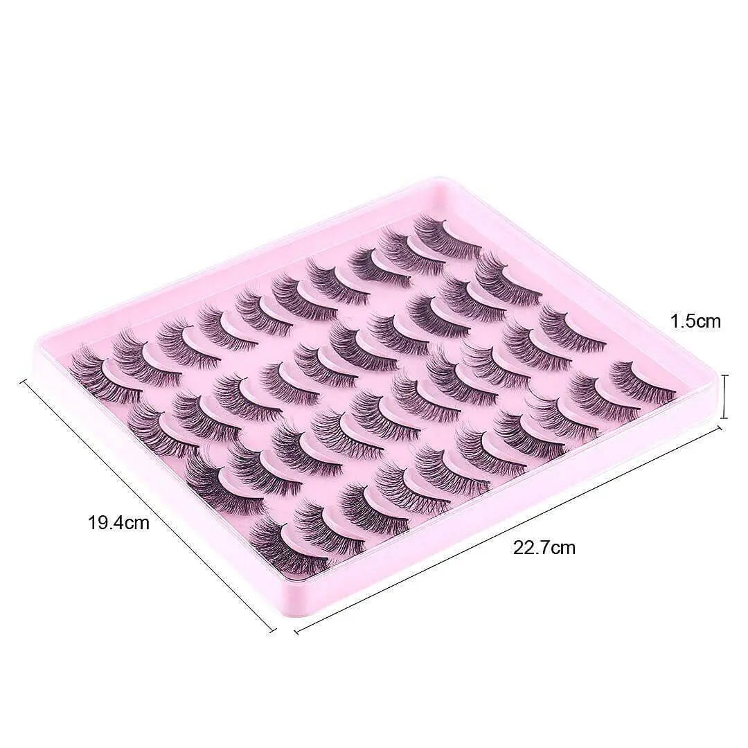 20 pairs Fluffy Mink Lashes 3D False Eyelashes Makeup - Wenston beauty