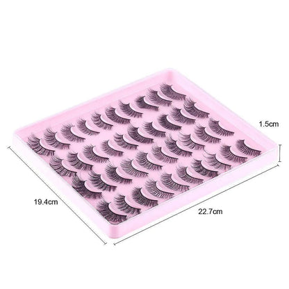 20 pairs Fluffy Mink Lashes 3D False Eyelashes Makeup - Wenston beauty