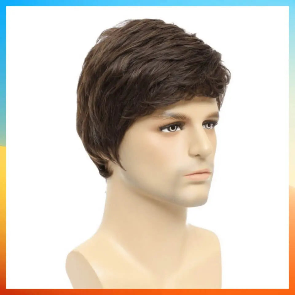 2024 European Fashion Short Straight Wigs For Men HW830 - Wenston beauty