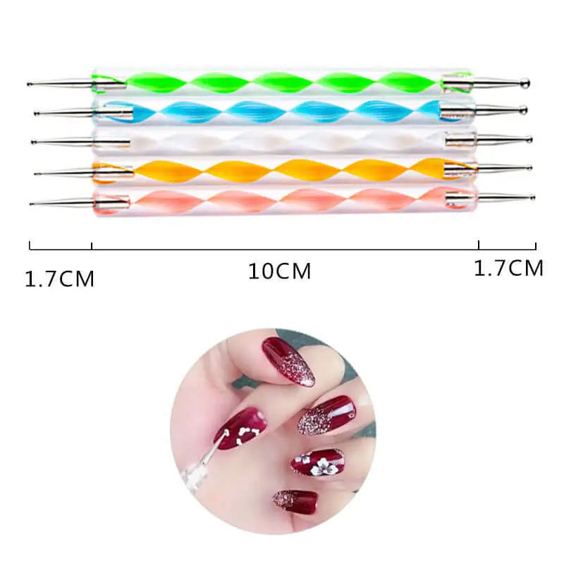 20Pcs Nail Art Brush Acrylic Gel UV Polish Manicure Tools - Wenston beauty