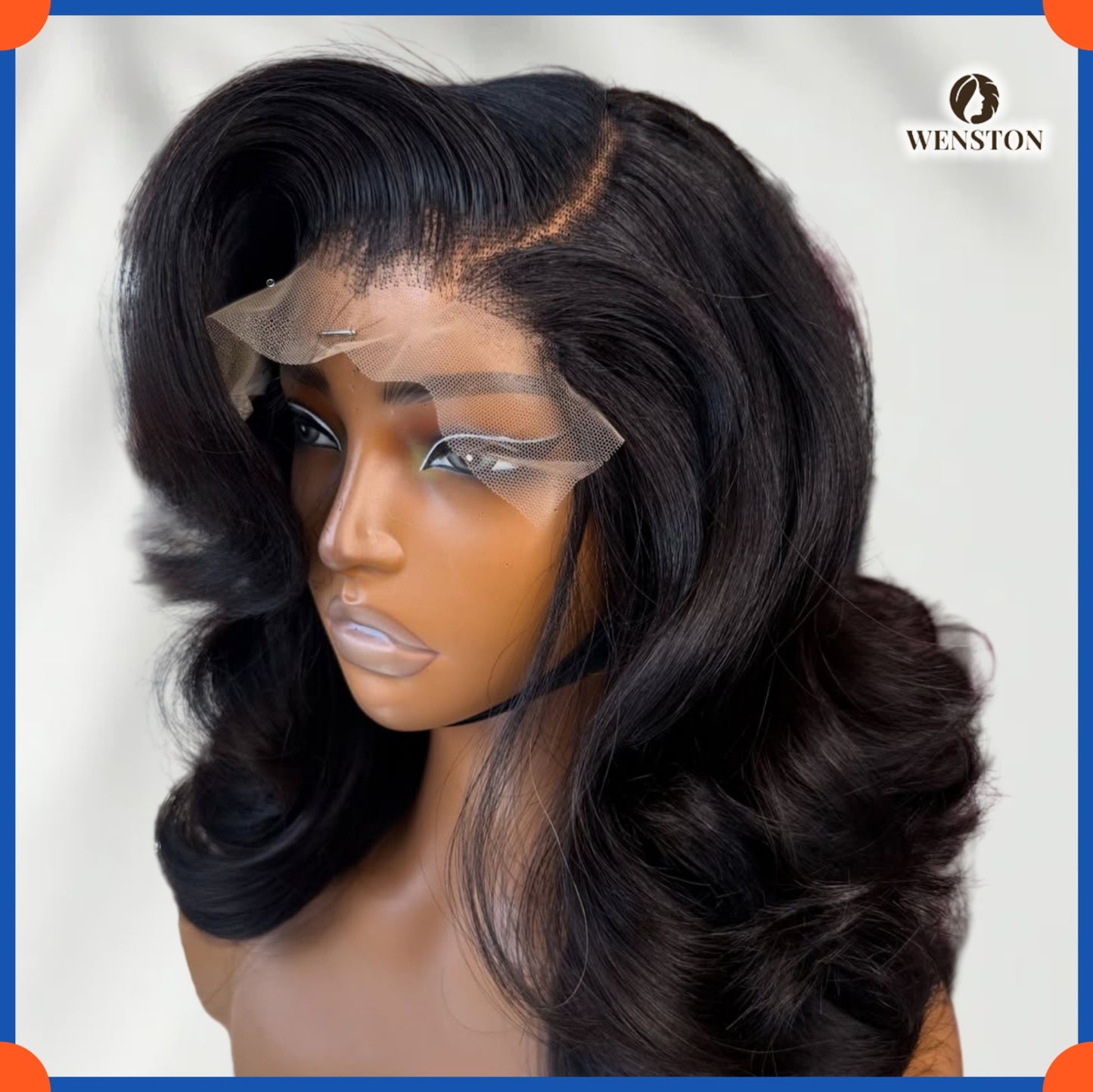 WENSTON Bouncy Vietnamese 16 Inch 5x5 Closure Human Hair Wig for Women