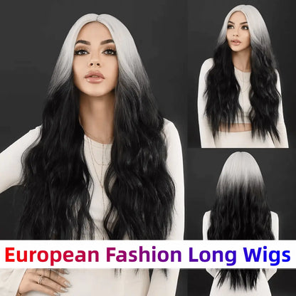 Long Wavy Wigs With Bangs For Women