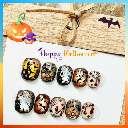 Halloween 5D Handmade Press On Nails Festive False Nails For Women Wenston