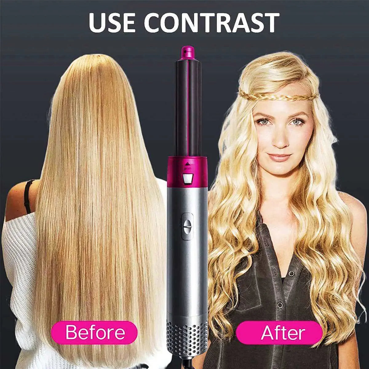 5 in 1 Professional Hair Curling Iron,Hot Hair Brush