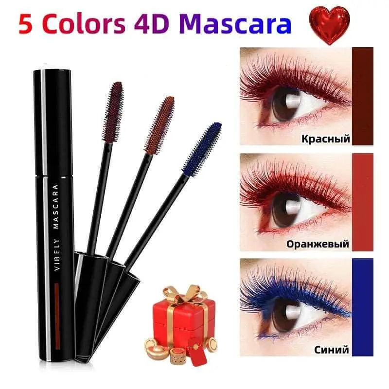 5 Colors 4D Mascara Waterproof Eyelash Extension