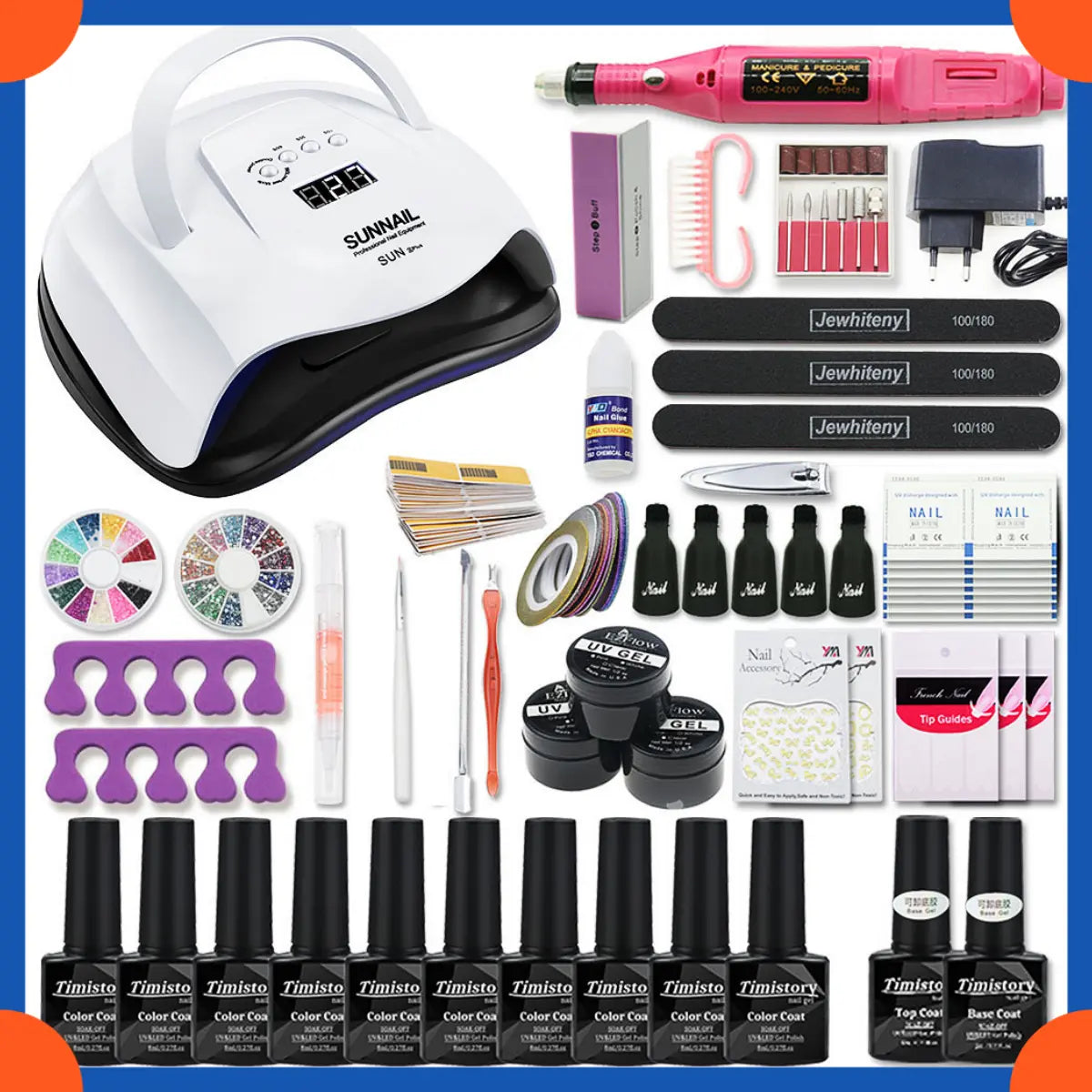 Gel Nail Polish Kit with Integrated Manicure Tools Kit Nail Accessories