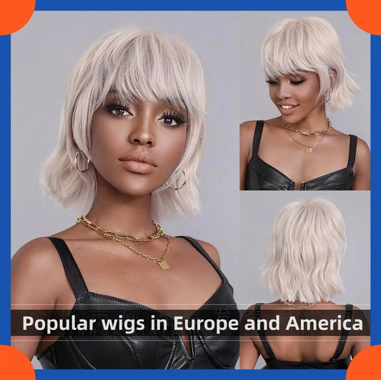 Short Wigs with Bangs for black women