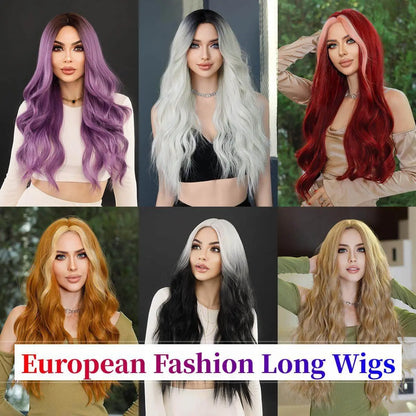 Long Wavy Wigs With Bangs For Women