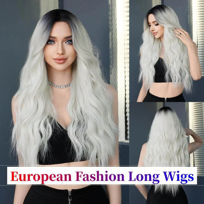 Long Wavy Wigs With Bangs For Women