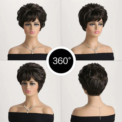 Short Wavy Curly Wigs