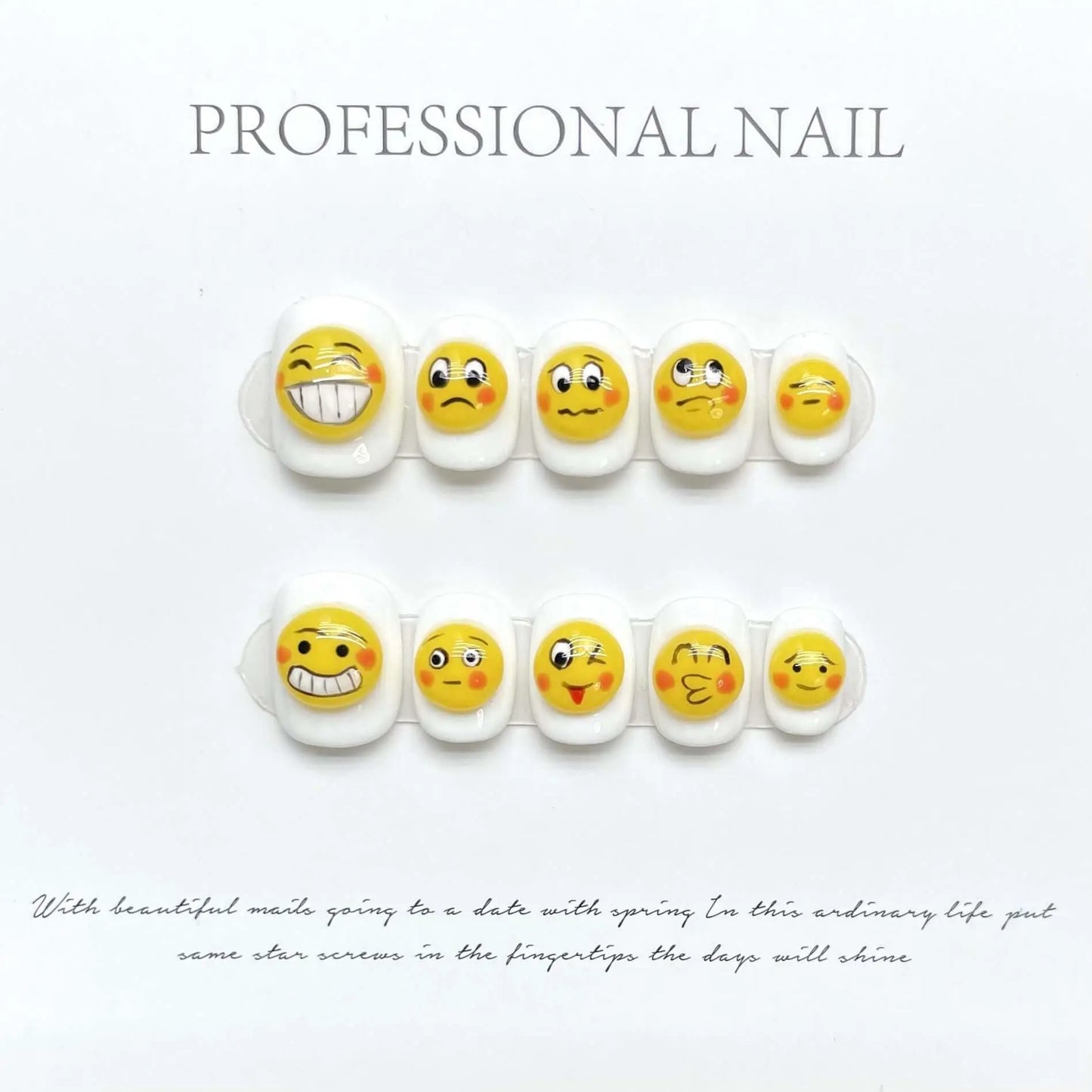 Wenston Fashion Handmade Press On Nails Gel False Nails